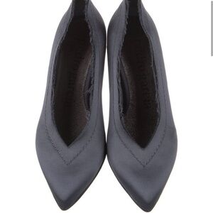 Pedro Garcia Elena Satin Frayed Edge Heels